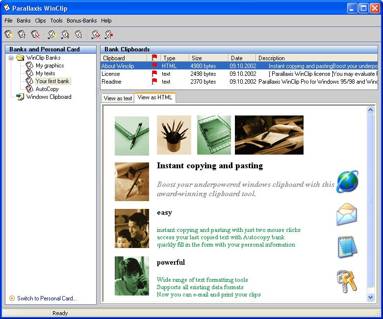 Parallaxis Winclip Screenshot